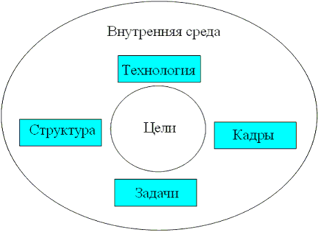 диаграмма внутренней структуры организации